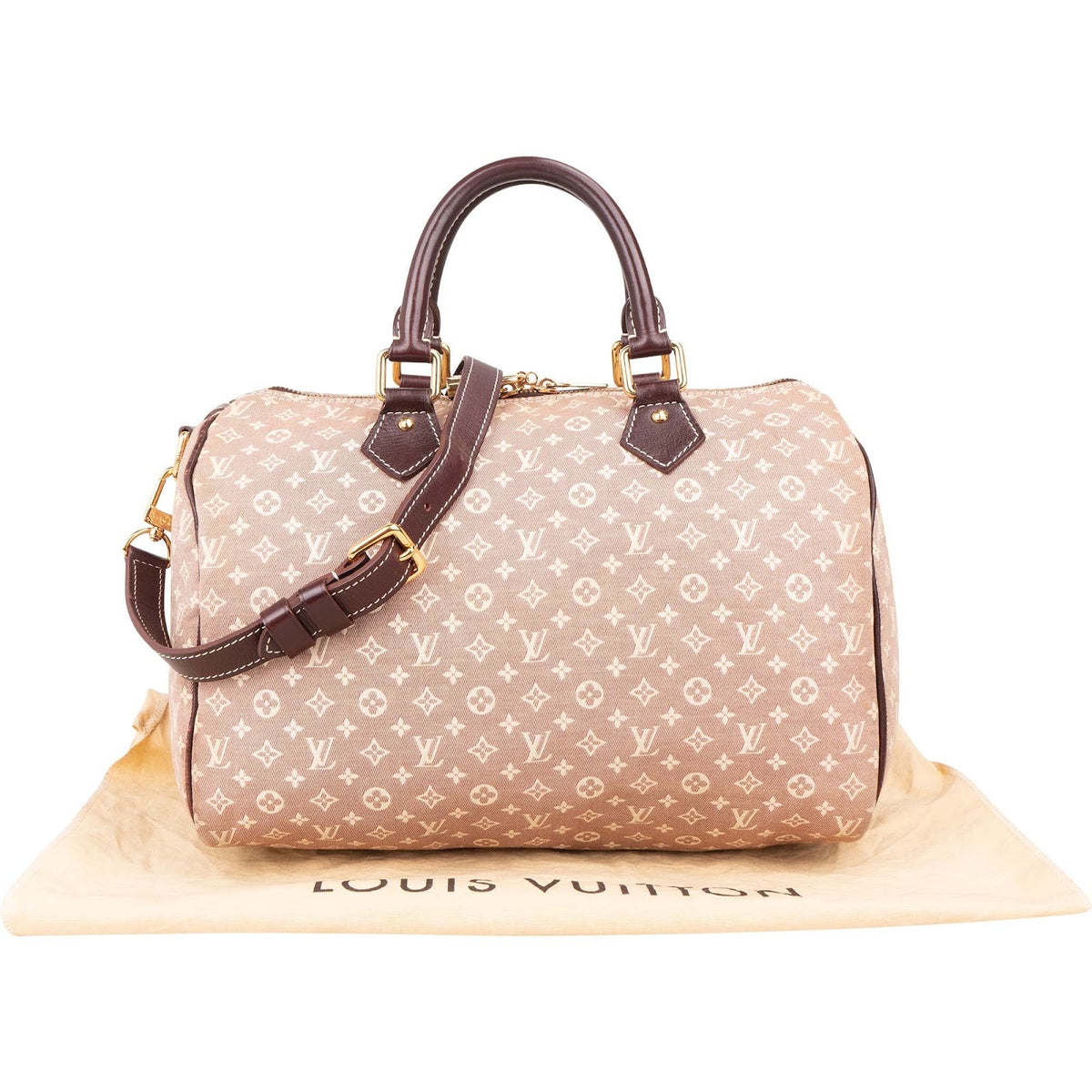 Louis Vuitton Monogram Mini Lin Speedy 30 Bandoulière Handbag