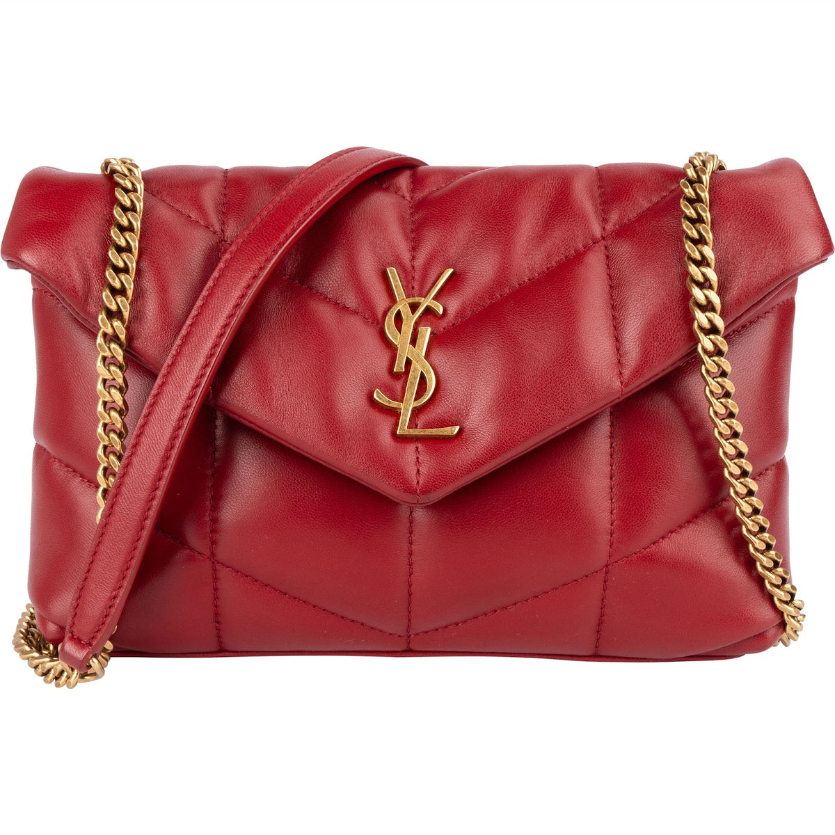 Saint Laurent Quilted Leather Small Loulou Crossbody Bag