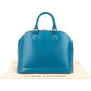 Louis Vuitton Blue Epi Leather Alma PM Handbag