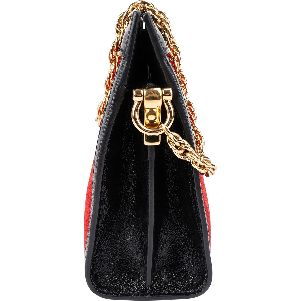 Gucci Suede Patent Leather Ophidia Shoulder Crossbody Bag