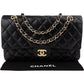Chanel Quilted Lambskin CC Medium Double Flap Shoulder Bag