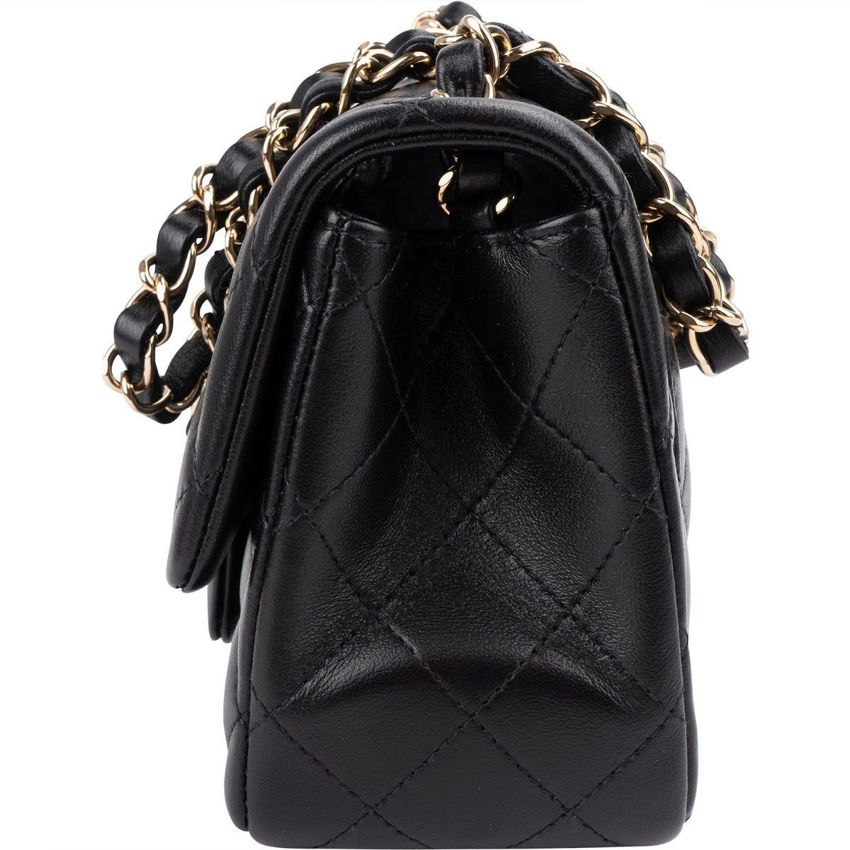 Chanel Quilted Lambskin Mini Square Single Flap Crossbody Bag