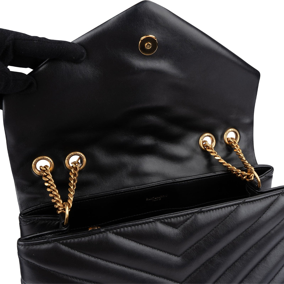 Saint Laurent Quilted Leather Loulou Medium Crossbody Bag