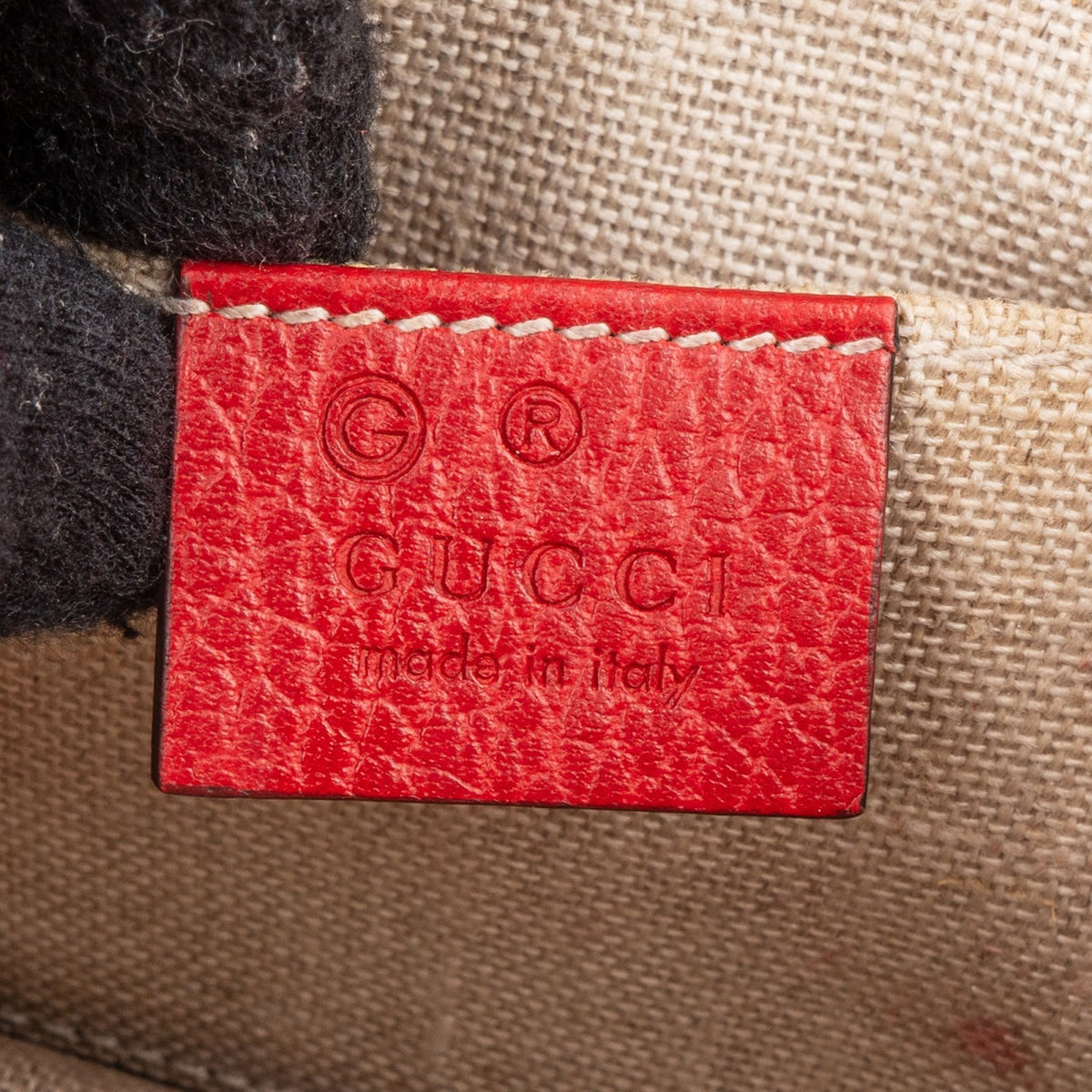 Gucci Grained Leather Interlocking GG Small Crossbody Bag