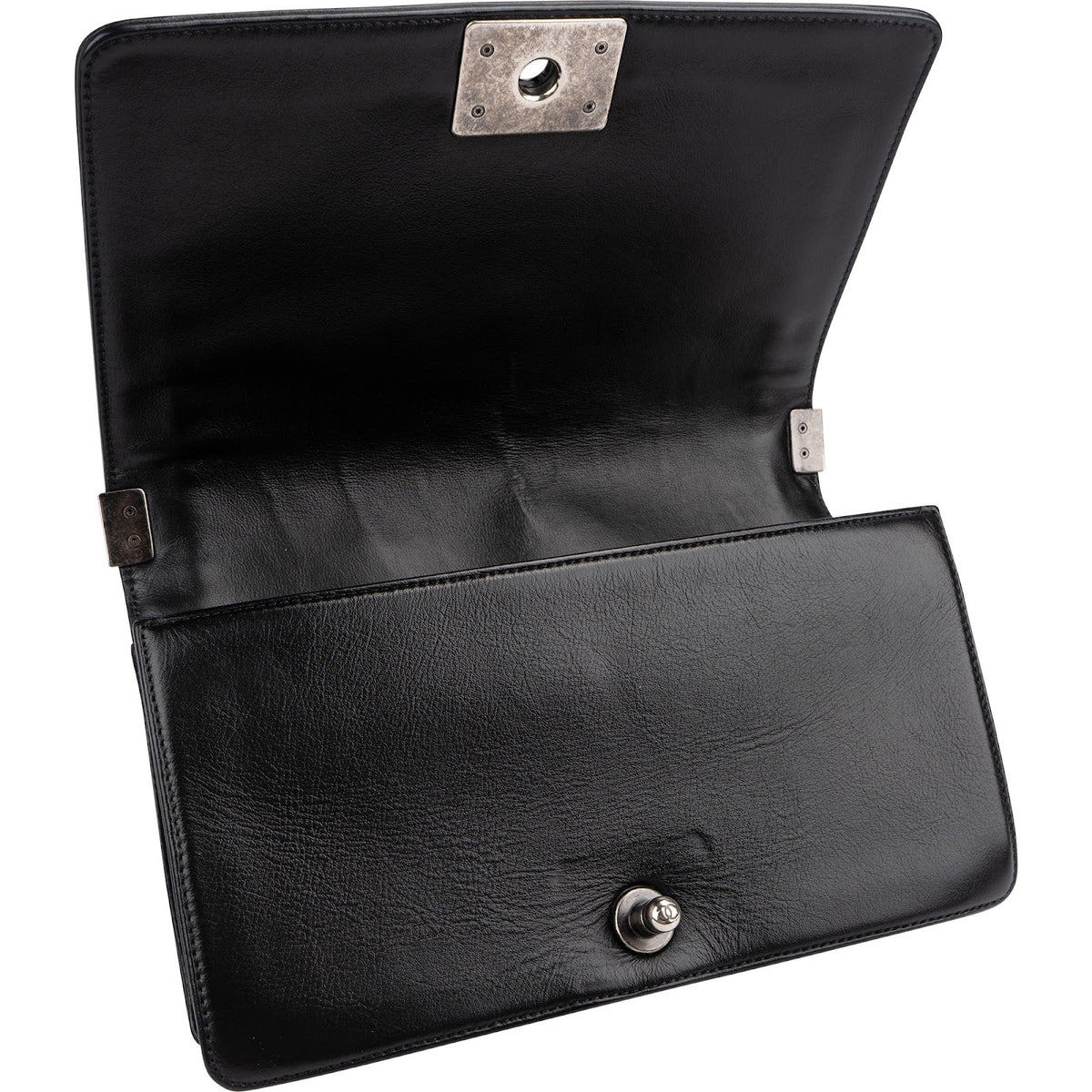 Chanel Boy Medium Single Flap aus gestepptem Lammleder – Ansicht 12