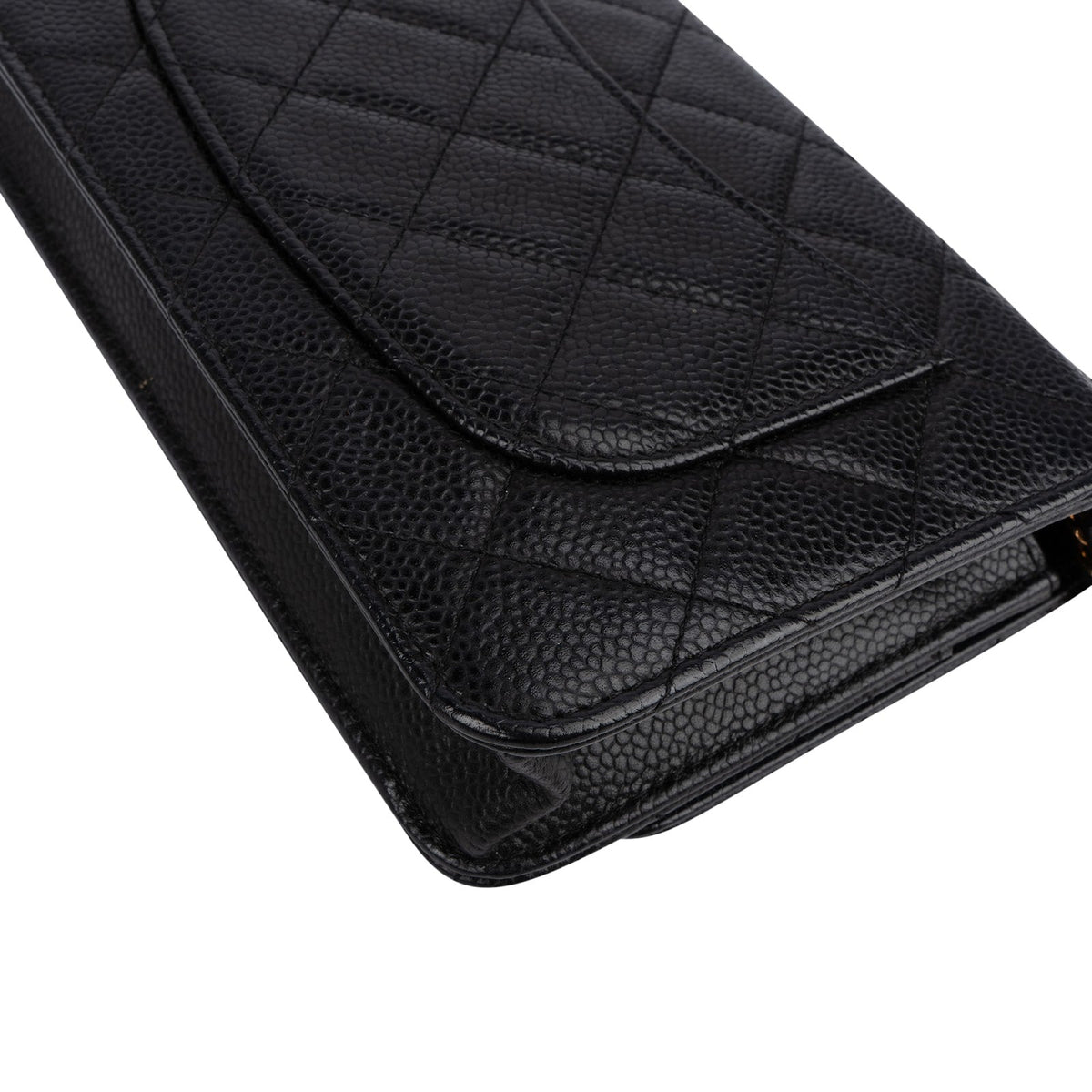 Chanel Quilted Caviar Leather CC Wallet On Chain Crossbody Bag