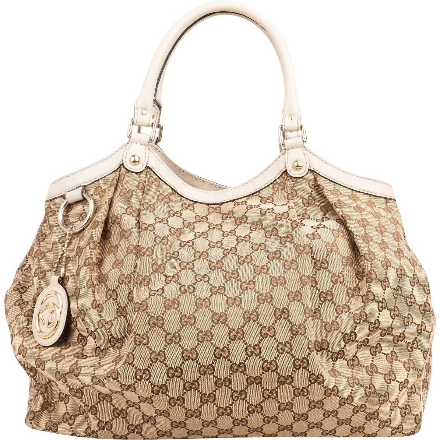 Gucci Monogram GG Canvas Sukey Large Hobo Tote Handbag