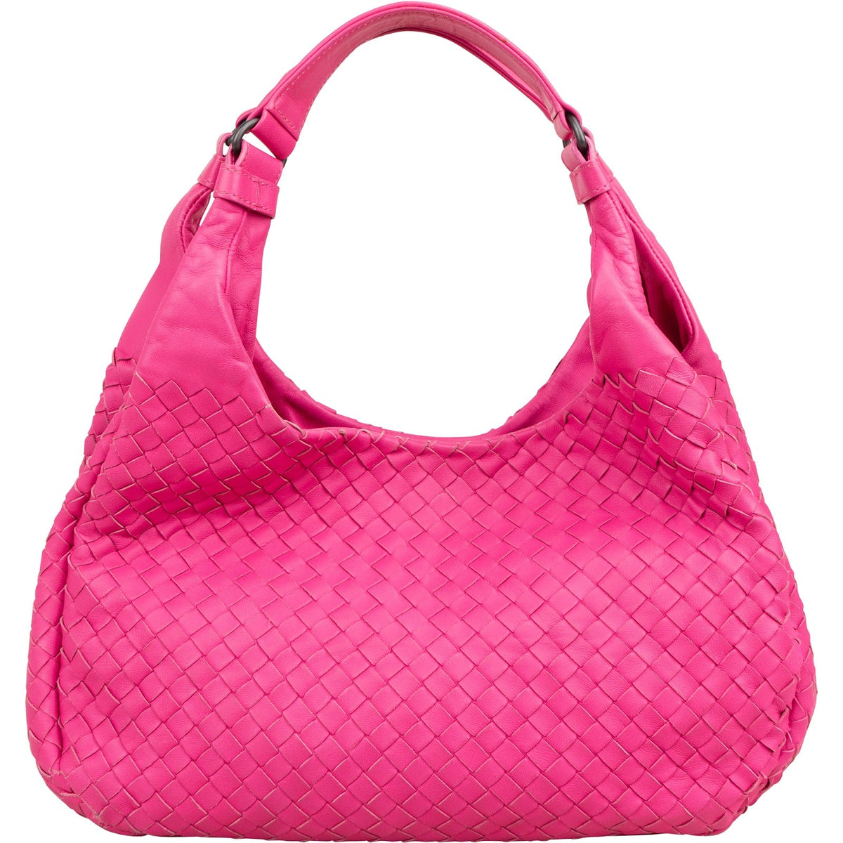 Bottega Veneta Pink Intrecciato Leather Campana Hobo Shoulder Bag
