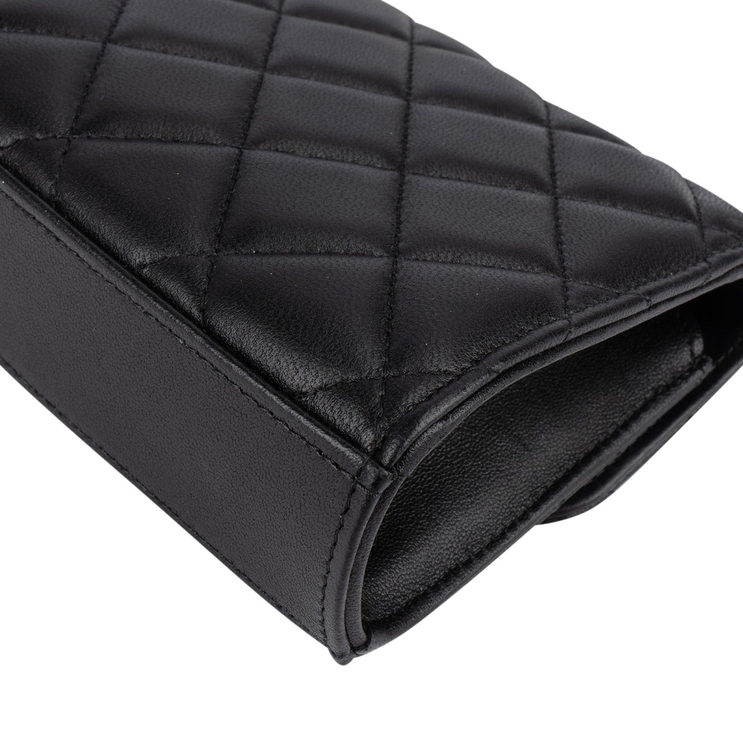 Chanel Quilted Lambskin Mini Single Flap with Top Handle Crossbody Bag