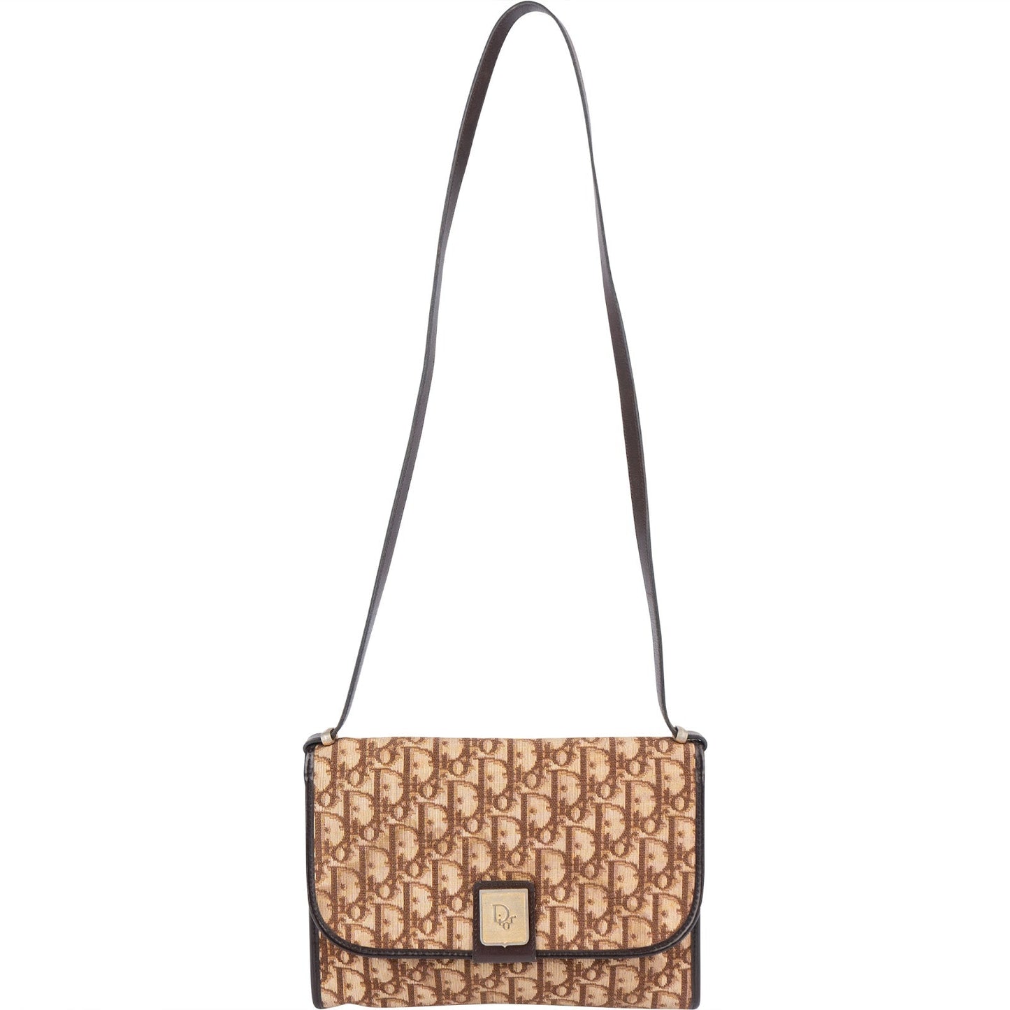 Christian Dior Trotter Monogram Single Flap Crossbody Bag