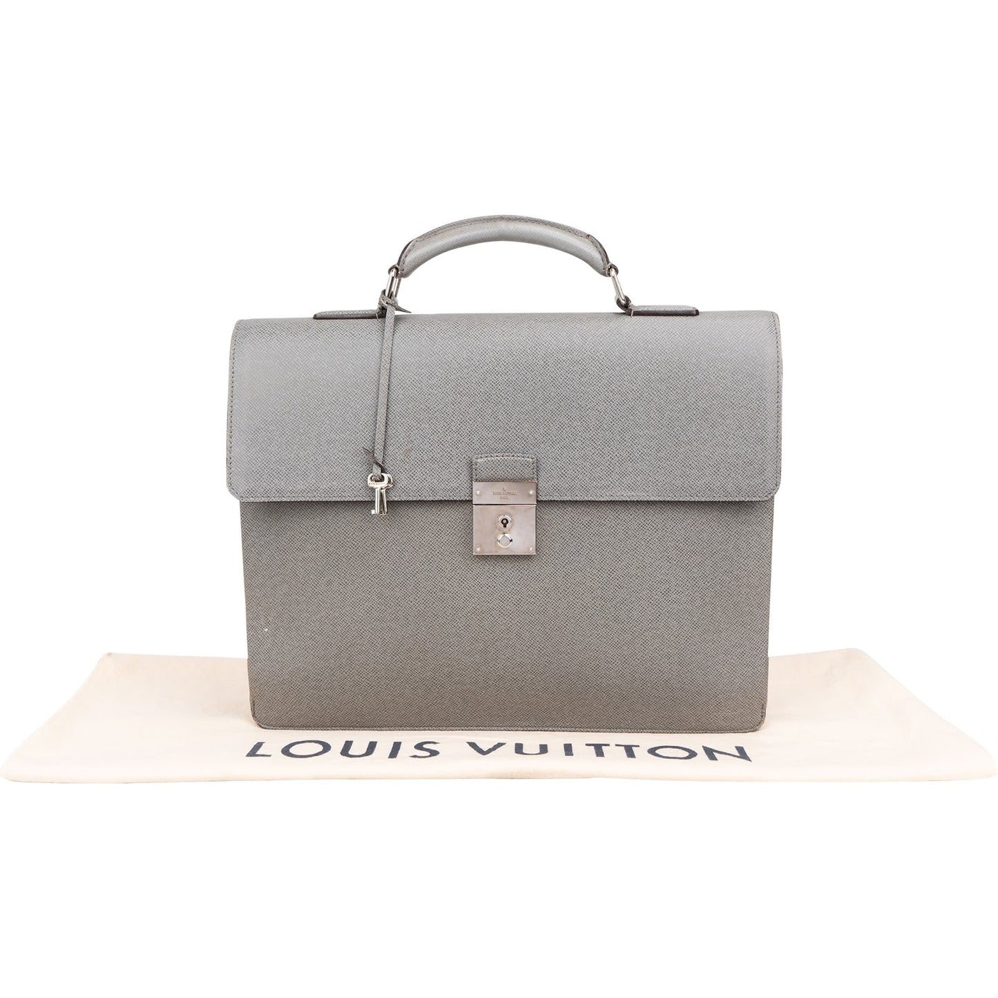 Louis Vuitton Grey Taiga Leather Robusto Briefcase Handbag