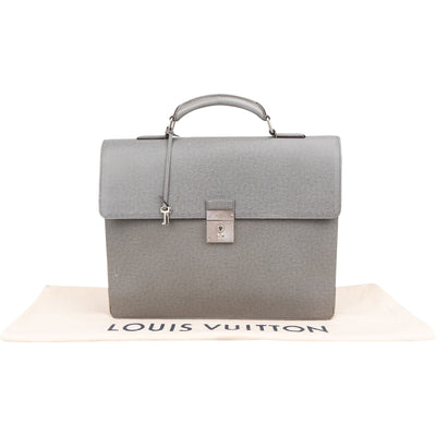Louis Vuitton Grey Taiga Leather Robusto Briefcase Handbag