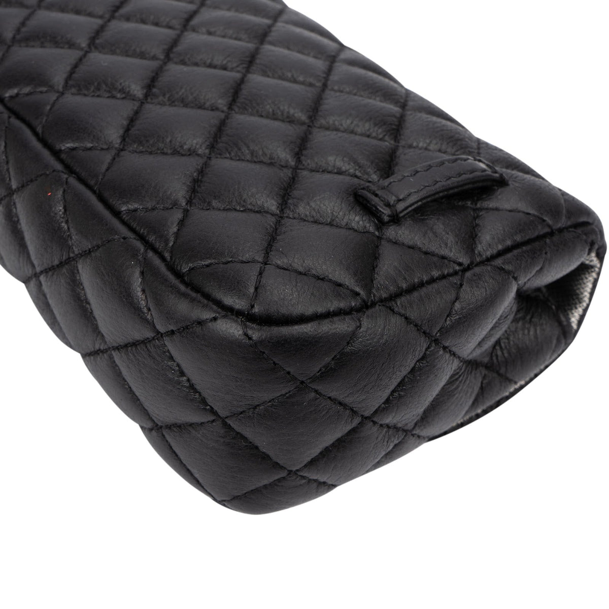 Chanel Noir Quilted Lambskin Palladium Uniform Belt Bag