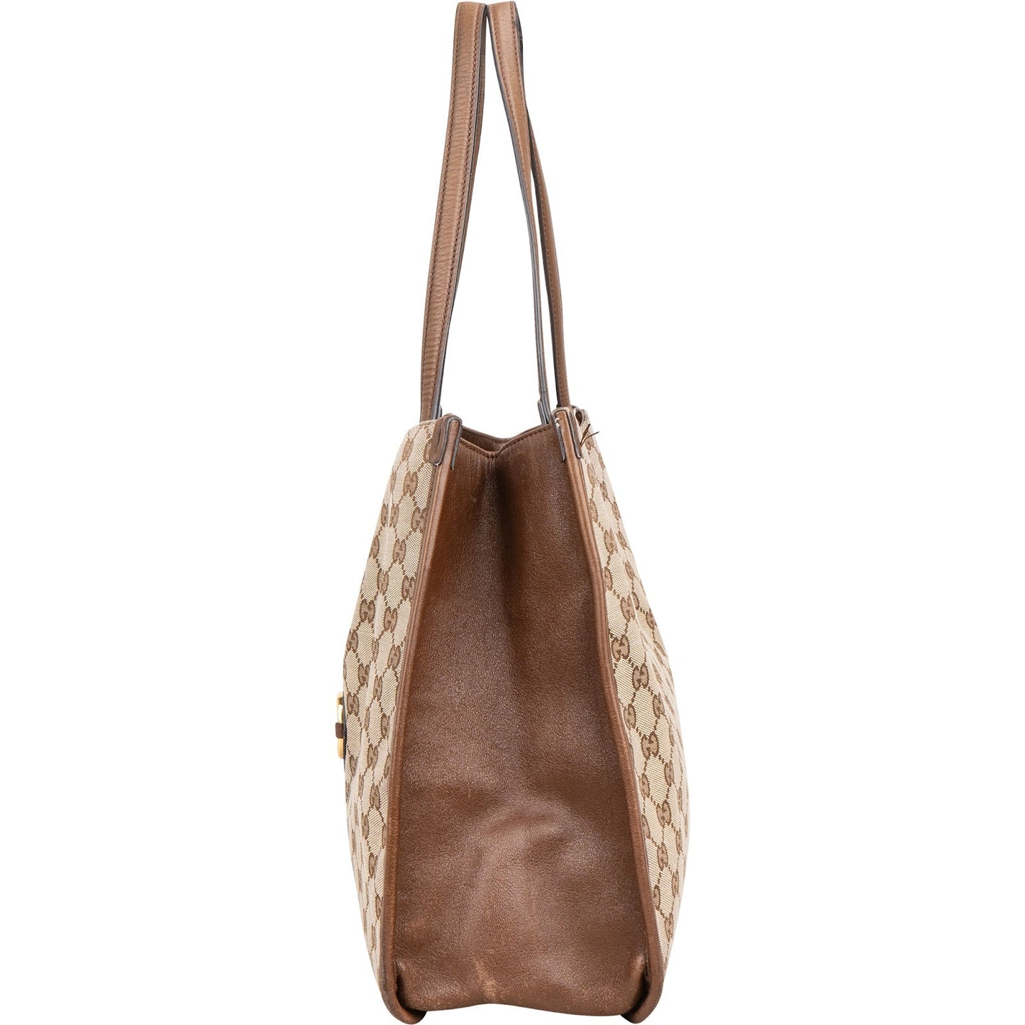 Gucci Monogram GG Supreme Canvas Horsebit Tote Shoulder Bag