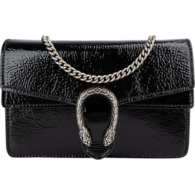 Gucci Wrinkled Patent Leather Dionysus Super Mini Crossbody Bag