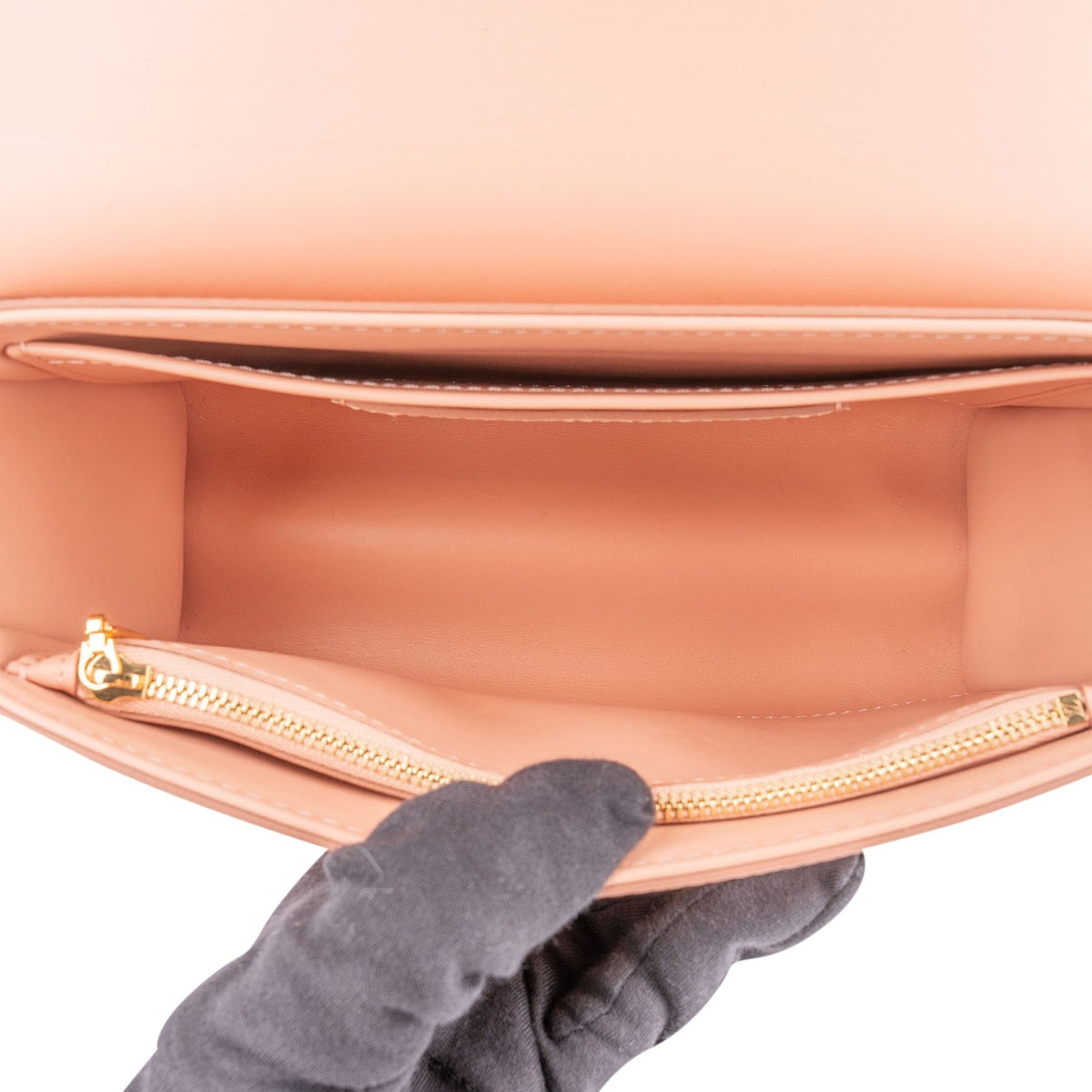 Louis Vuitton Rose Epi Leather Twist Flower Chain Crossbody Bag