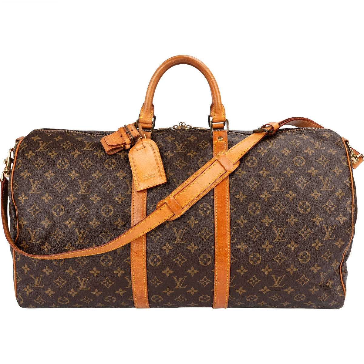 Louis Vuitton Monogram Canvas Keepall 55 Bandoulière Travel Bag