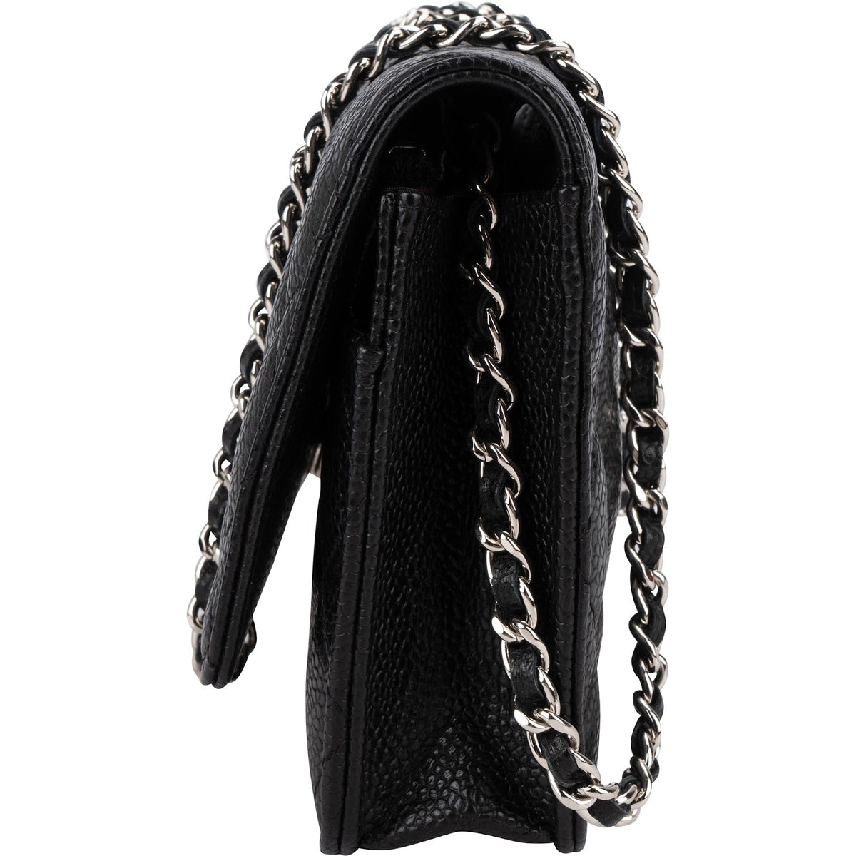 Chanel Quilted Caviar Leather Wallet on Chain Crossbody Bag