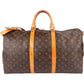 Louis Vuitton Monogram Canvas Keepall 50 Bandoulière Travel Bag
