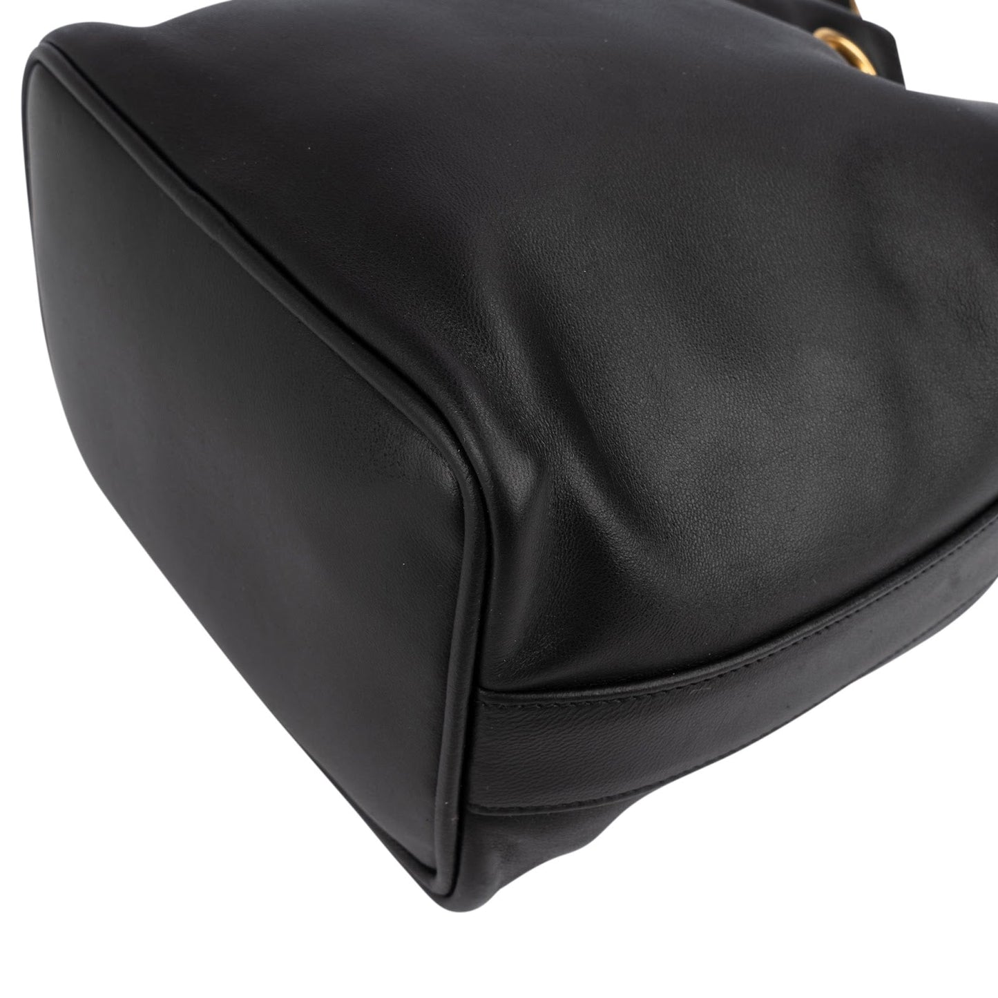 Chanel Lambskin Drawstring CC Bucket Crossbody Bag