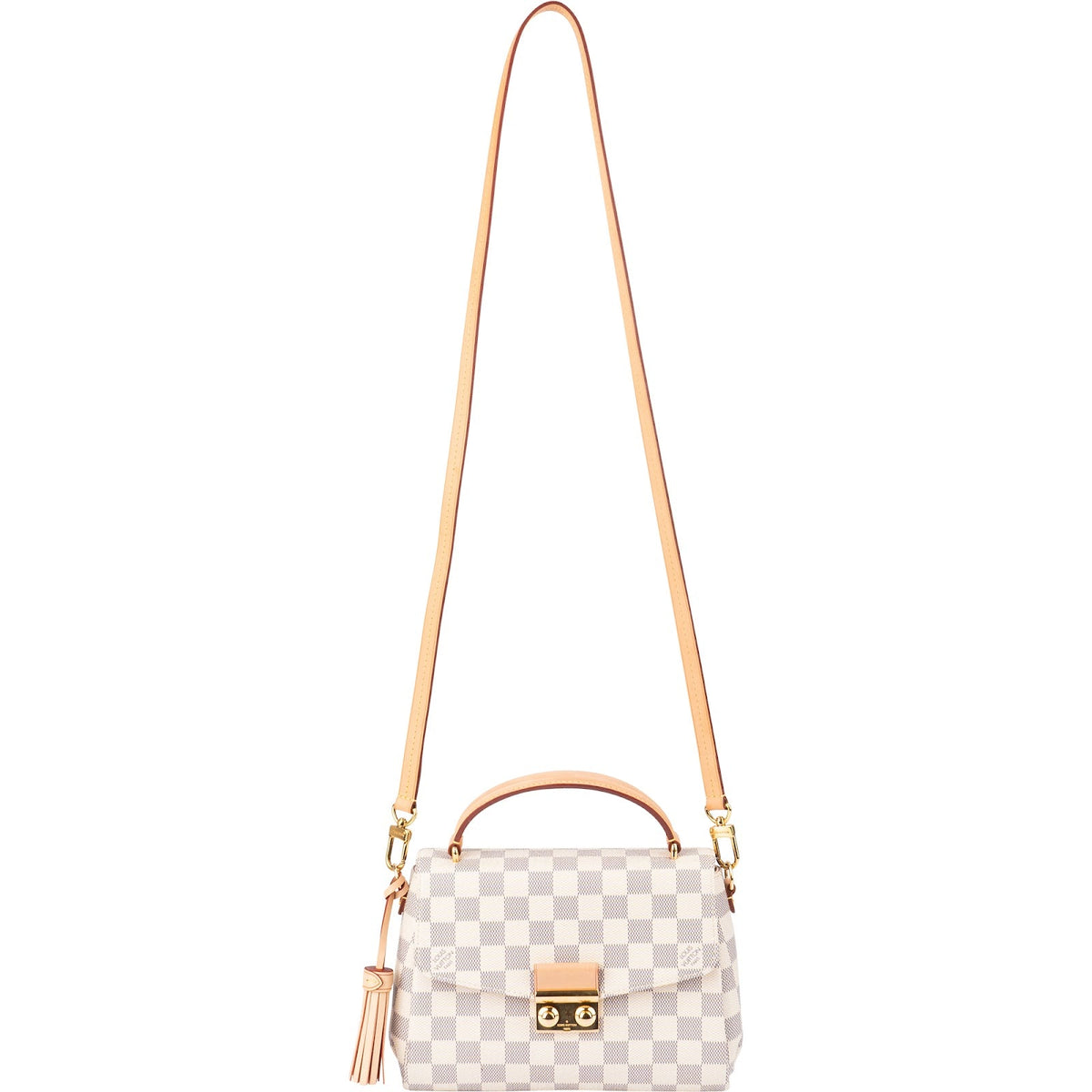 Louis Vuitton Monogram Damier Azur Canvas Crossette Handbag