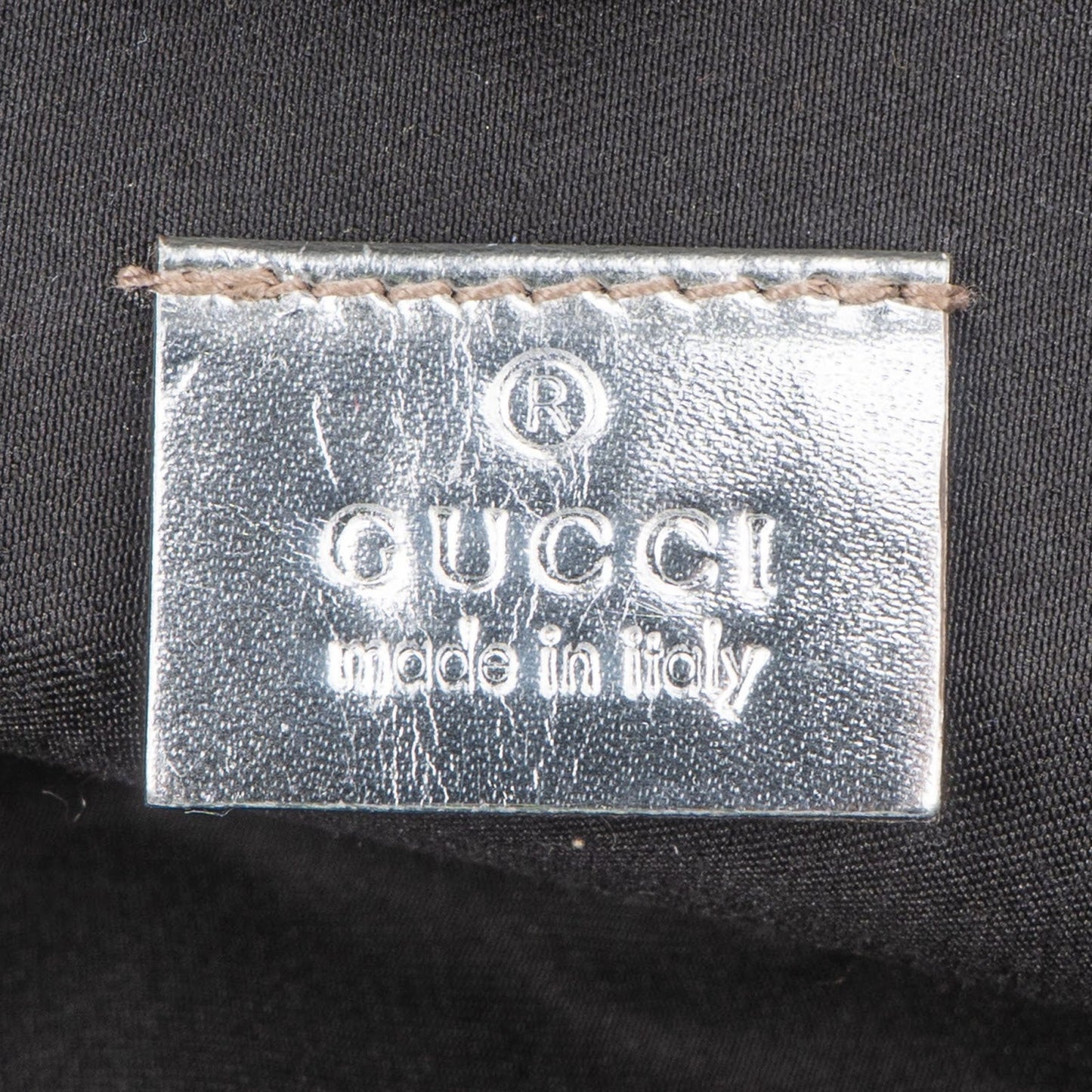 Gucci Silver Monogram GG Pochette Handbag