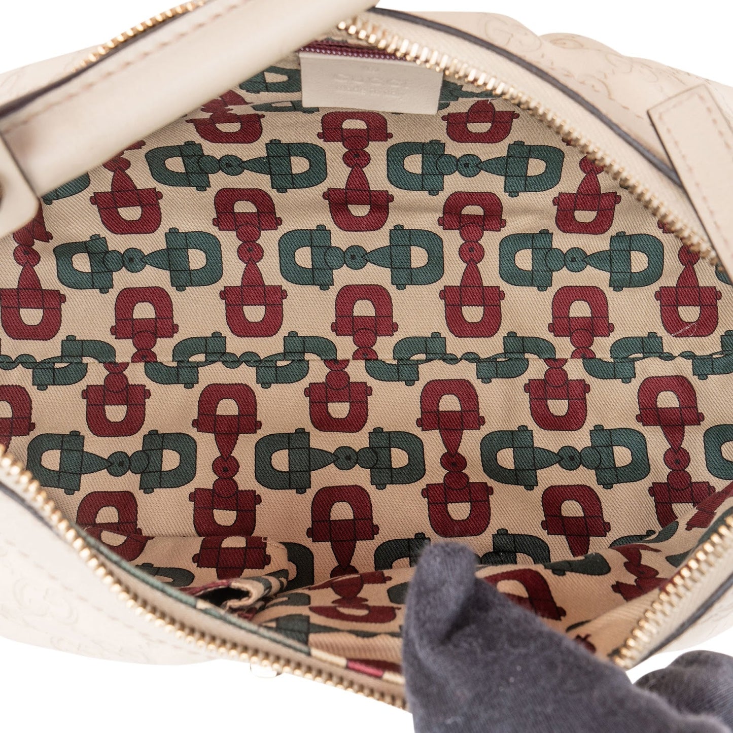Gucci Leather Monogram Abbey Handbag