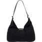 Fendi Black Cotton Baguette Buckel Shoulder Bag
