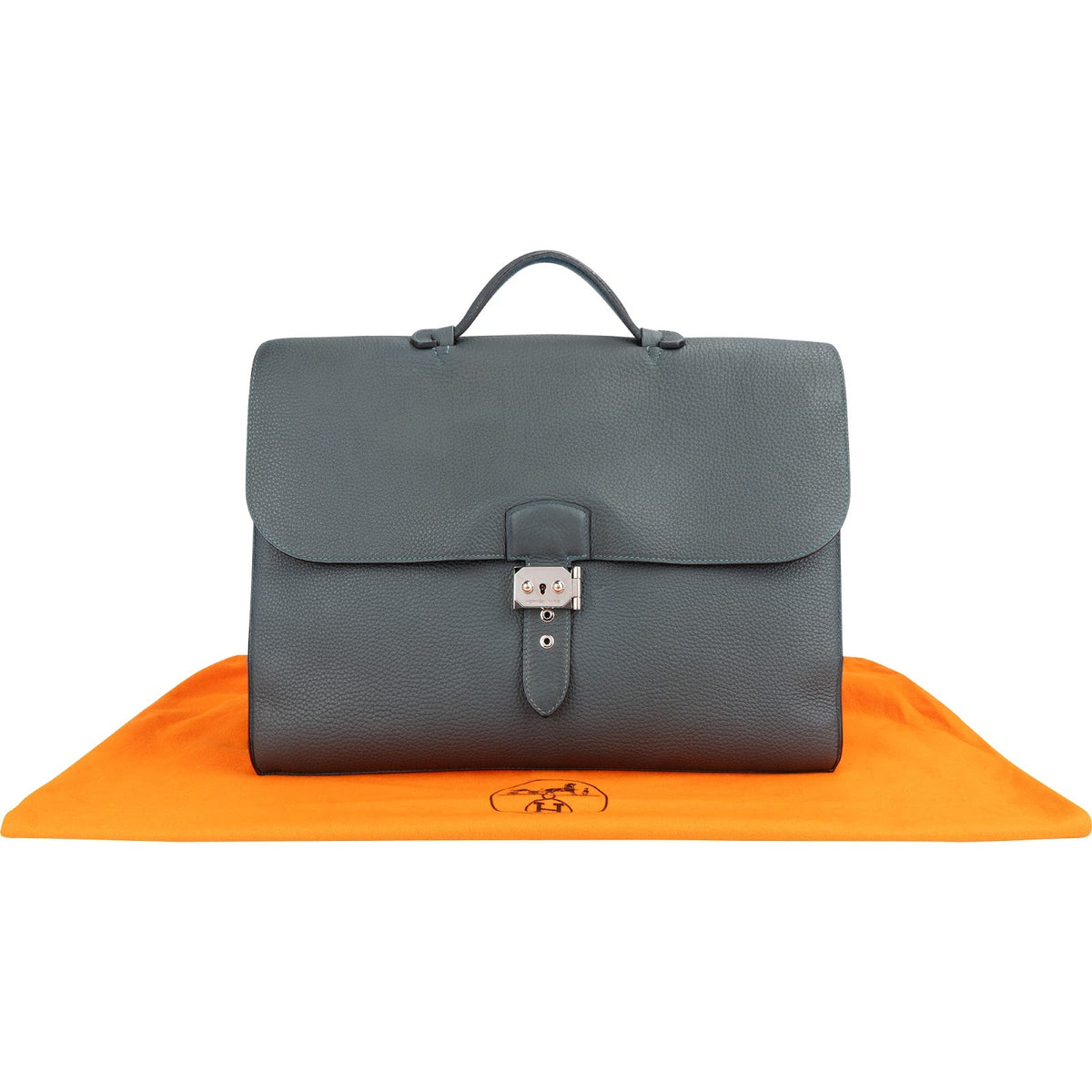 Hermès Gris Togo Leather Sac à Dépêches Business Handbag