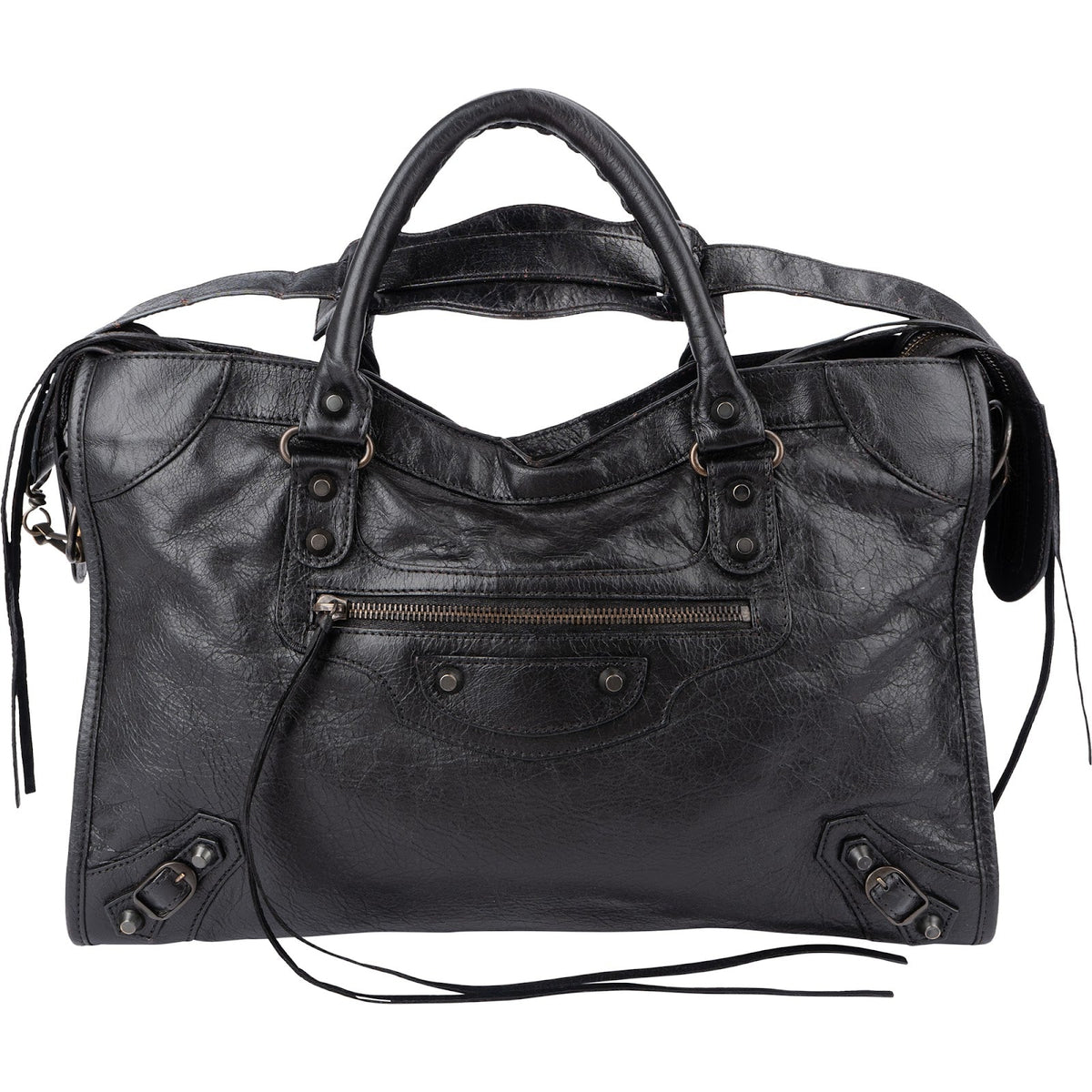 Balenciaga Black Leather Classic City Handbag