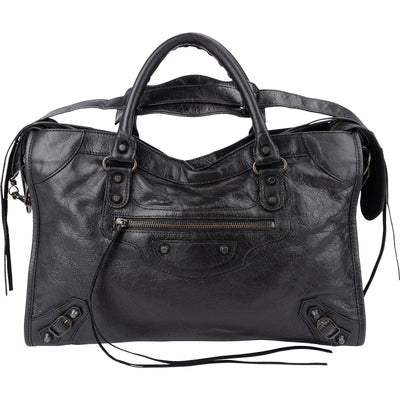 Balenciaga Black Leather Classic City Handbag
