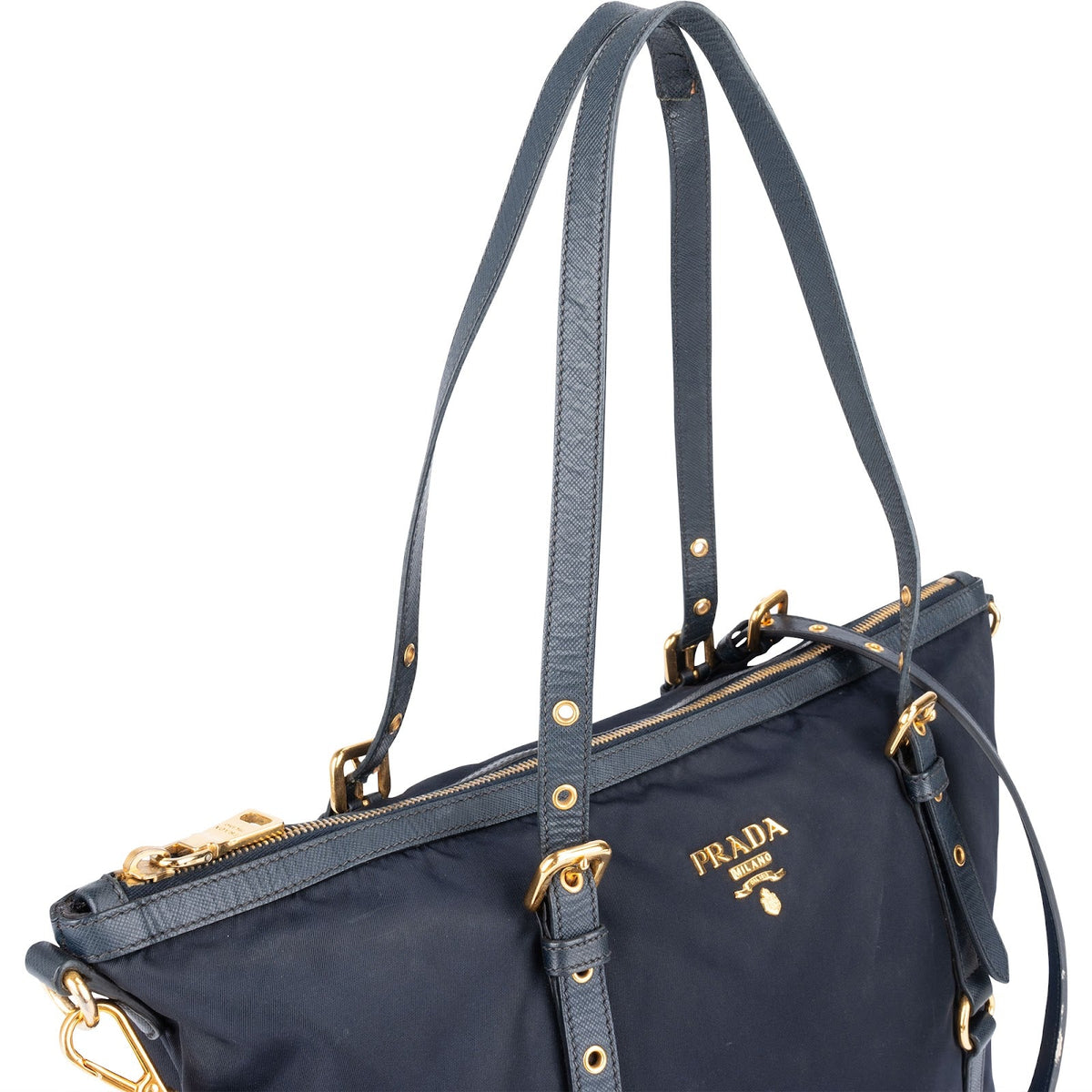 Prada Tote aus Nylon und Saffiano-Leder – Ansicht 2