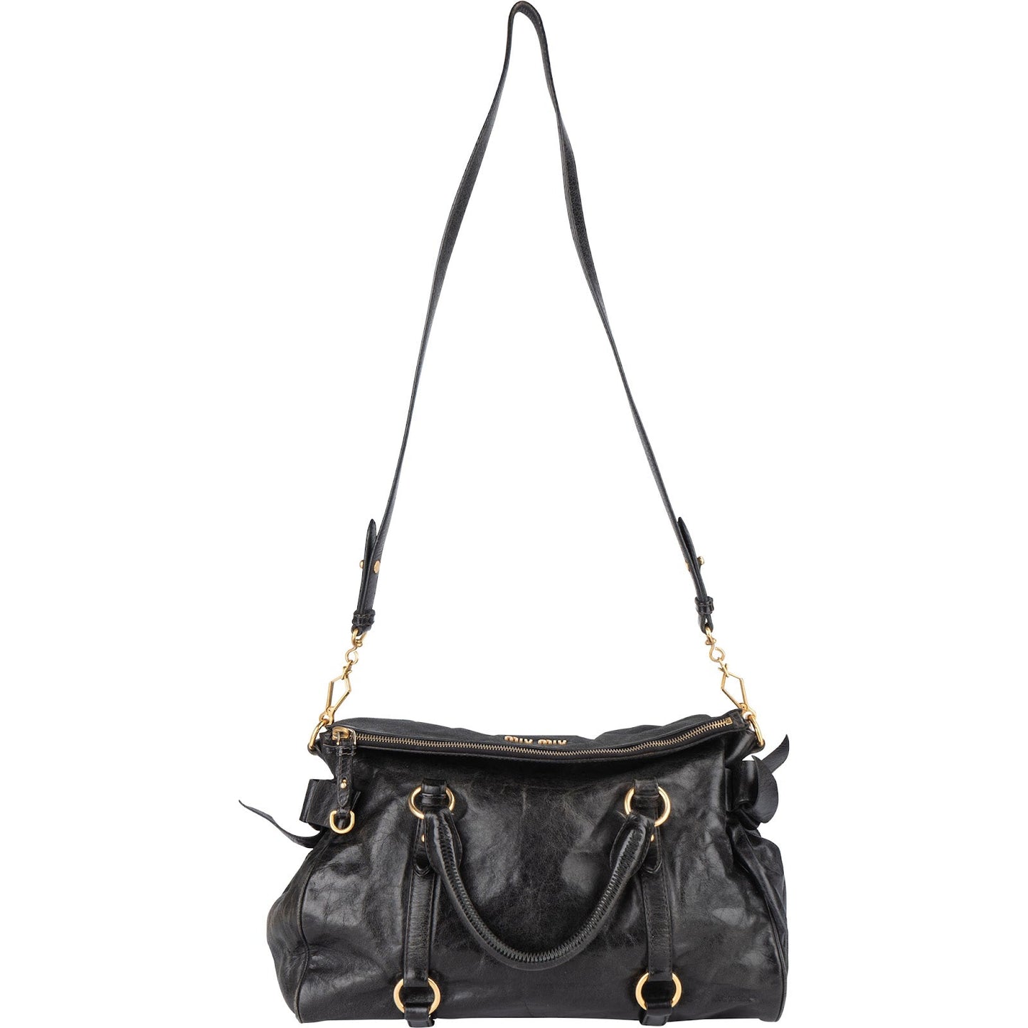 Miu Miu Vitello Lux Leather City Handbag