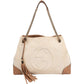 Gucci Perforated Leather Canvas GG Soho Crossbody Bag