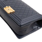 Chanel Quilted Caviar Leather Medium Boy Single Flap Crossbody Bag