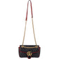 Gucci Black Matelassé Leather Red Edges GG Marmont Crossbody Bag