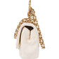 Chanel White Quilted Lambskin Mini Rectangular Flap Top Handle Crossbody Bag
