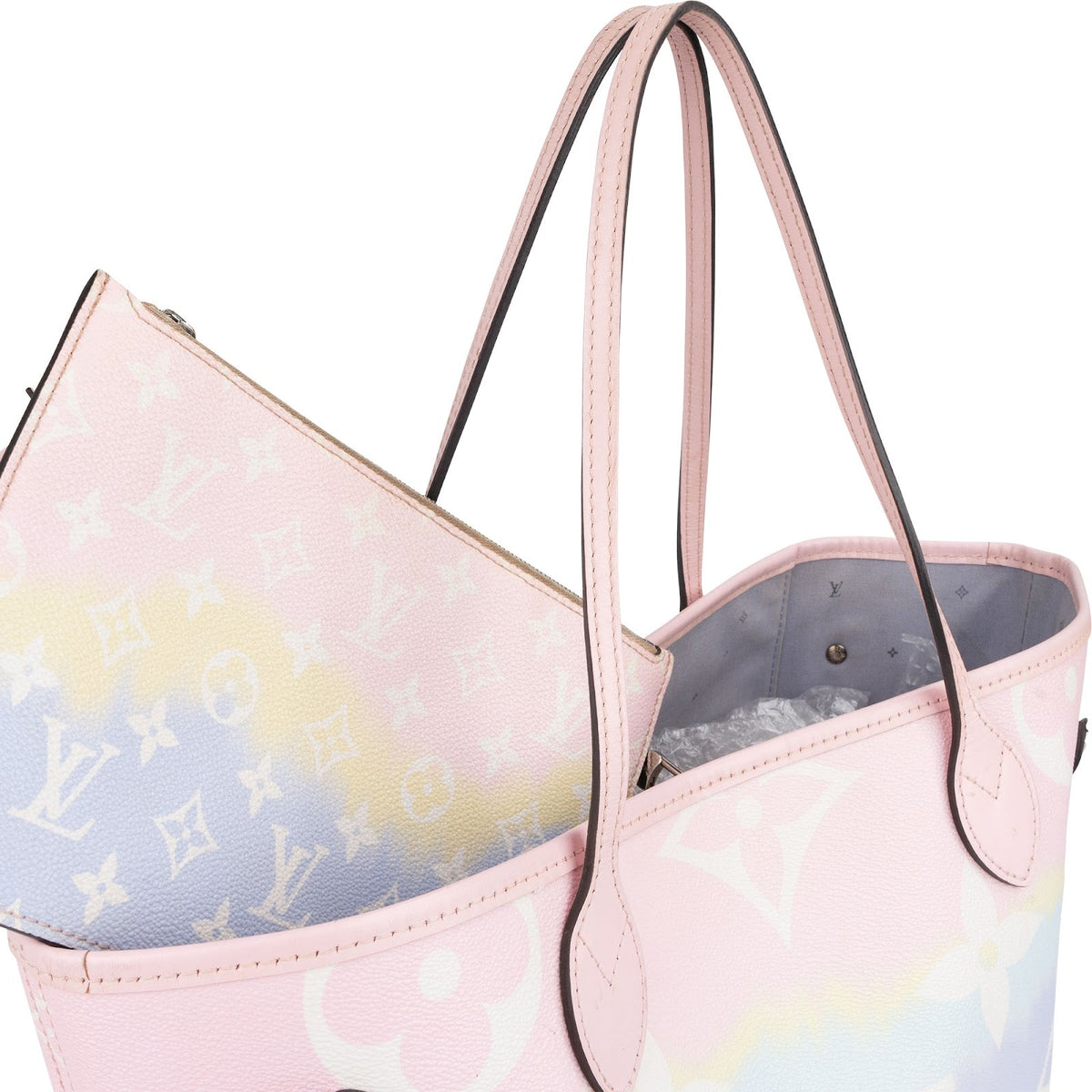 Louis Vuitton Monogram Giant Escale Rainbow Neverfull MM Shoulder Bag