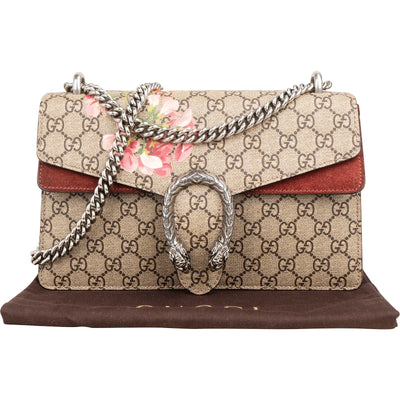 Gucci Monogram GG Supreme Floral Print Dionysus Shoulder Bag