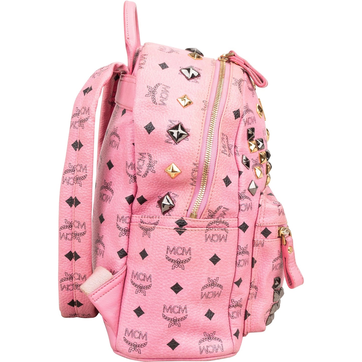 MCM Monogram Visetos Small Stark Studded Backpack