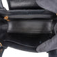 Chanel Black Leather Quilted Lambskin Nano Kelly Top Handle Crossbody Handbag