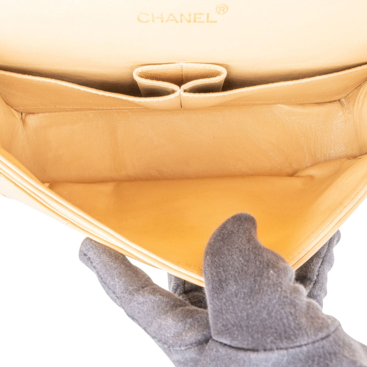 Chanel Quilted Lambskin 24K Gold Medium Double Flap Shoulder Bag