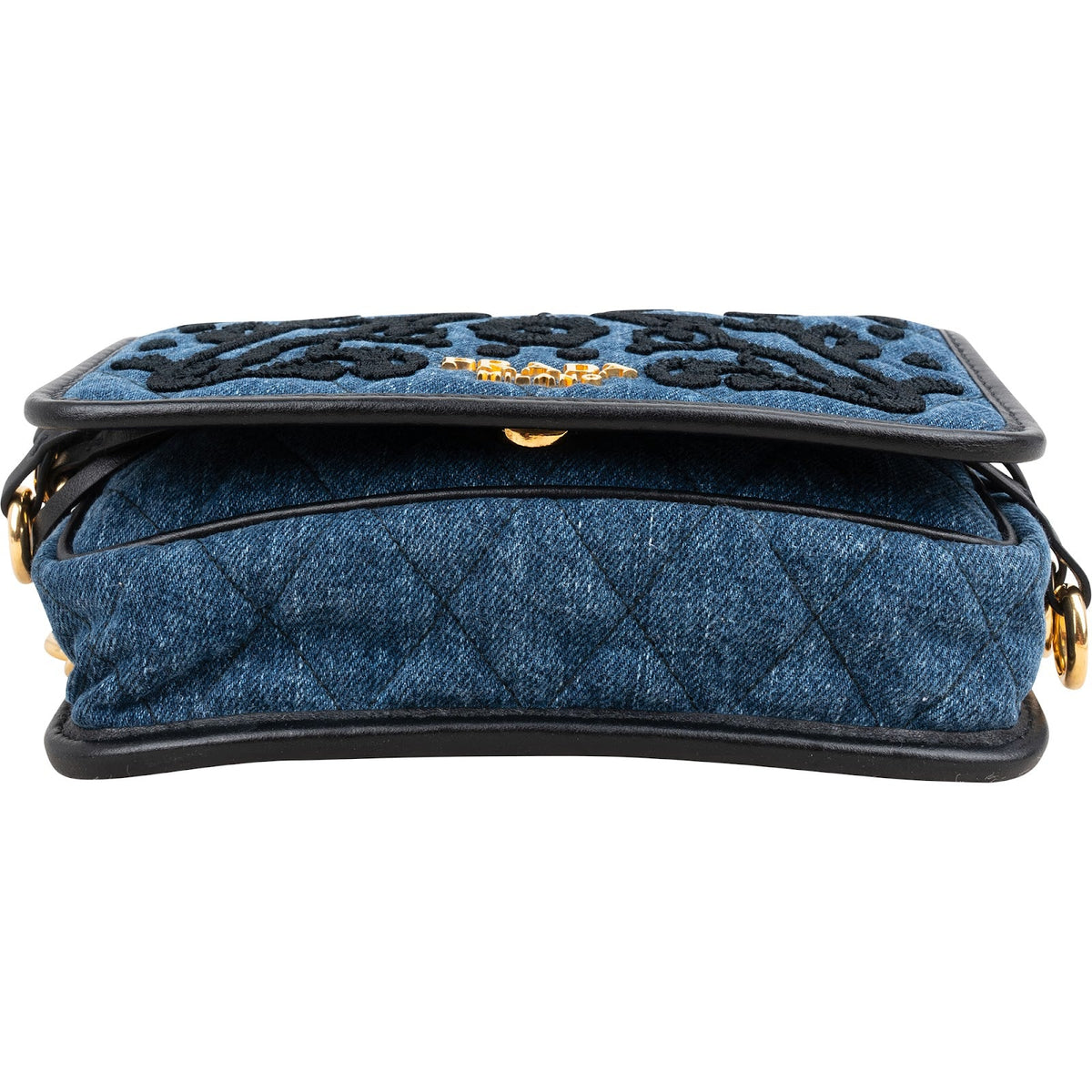 Prada Cahier Belt Bag aus besticktem Denim – Ansicht 7