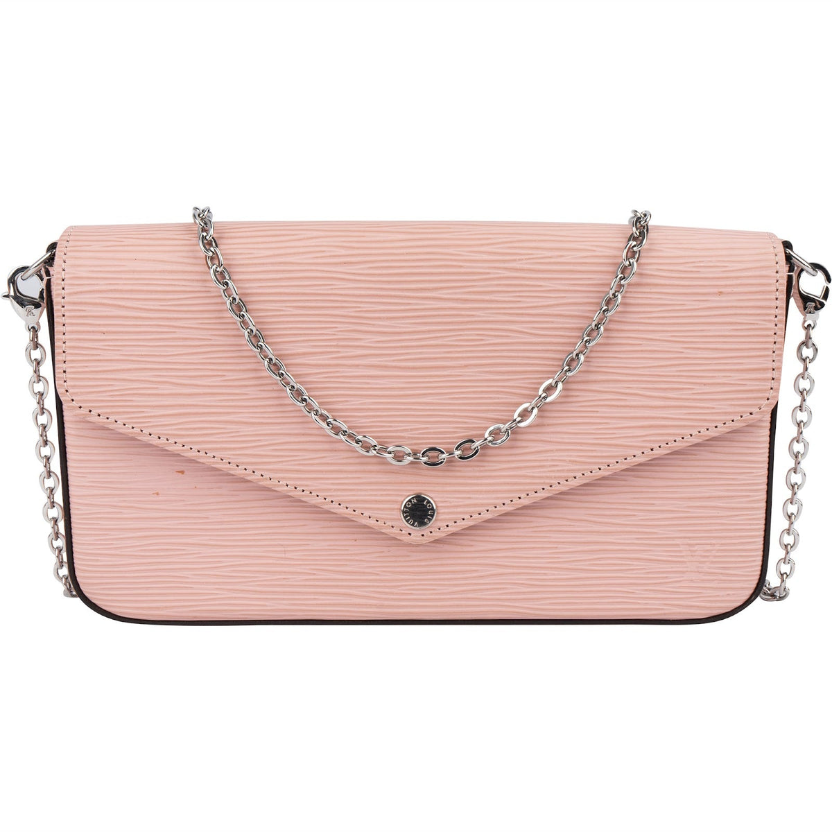 Louis Vuitton Pochette Félicie aus rosa Epi-Leder – Vorderansicht