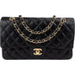Chanel Quilted Lambskin CC Medium Double Flap Shoulder Bag