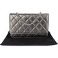 Chanel Quilted Metallic Lambskin Leather Wallet On Chain Crossbody Bag