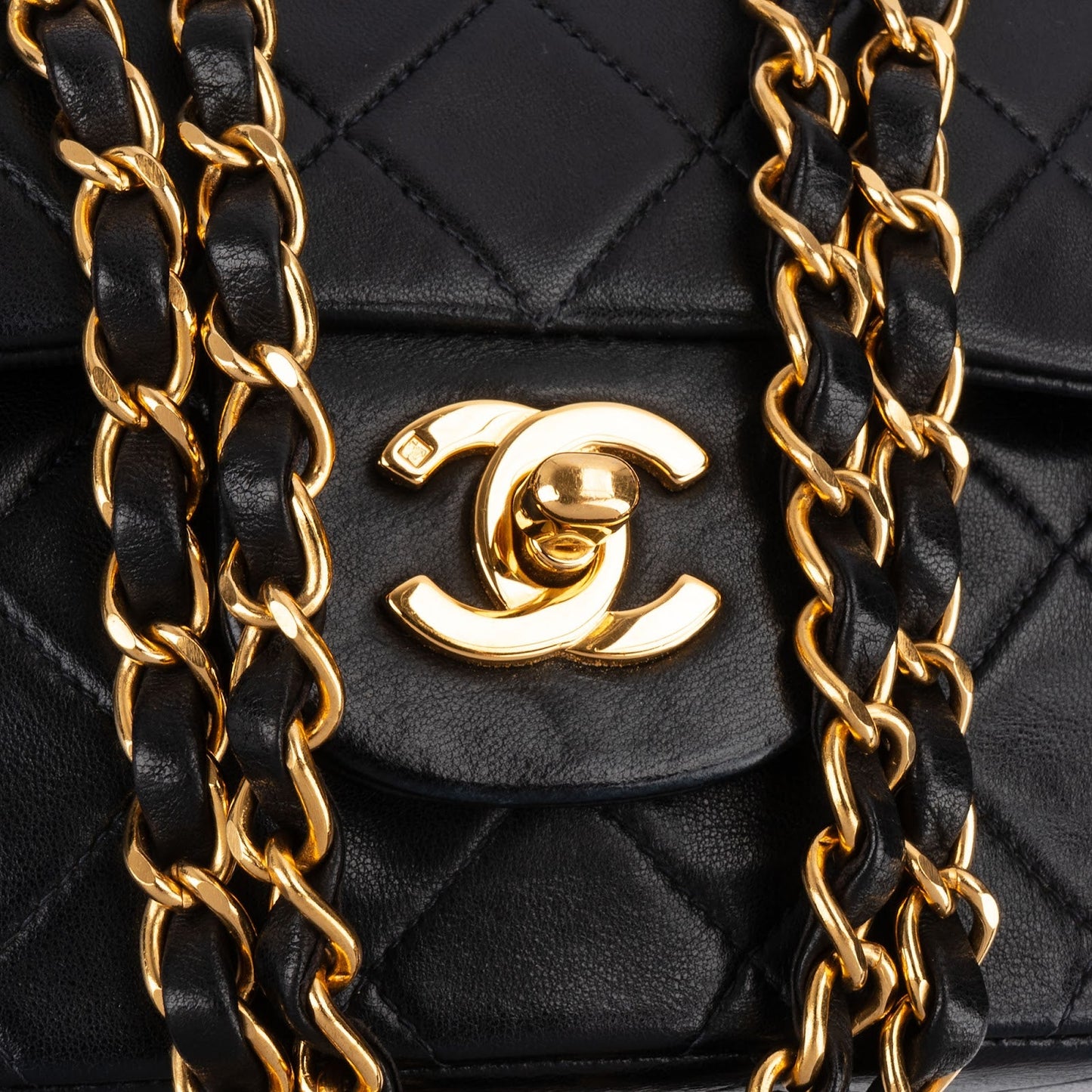 Chanel Quilted Lambskin 24K Gold Medium Double Flap Shoulder Bag