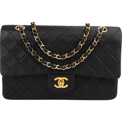 Chanel Quilted Lambskin 24K Gold Medium Double Flap Shoulder Bag