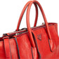 Prada Double Zip Tote aus glasiertem genarbtem Leder – Ansicht 2