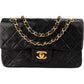 Chanel Quilted Lambskin 24K Gold Small Double Flap Shoulder Bag